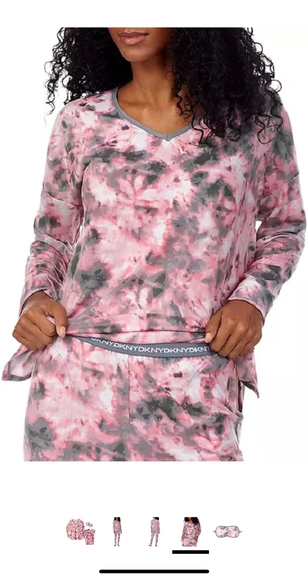 DKNY Sleep Jogger Set with Eye Mask Size XXL Soft and Comfortable