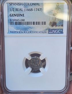 Spanish Colonial 1/2 Real NGC Genuine Coin (1(contact info removed))