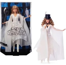 ON HAND! Barbie Stevie Nicks Bella Donna Doll In White Dress New