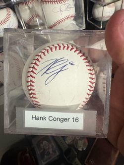 Hank Conger signed ball