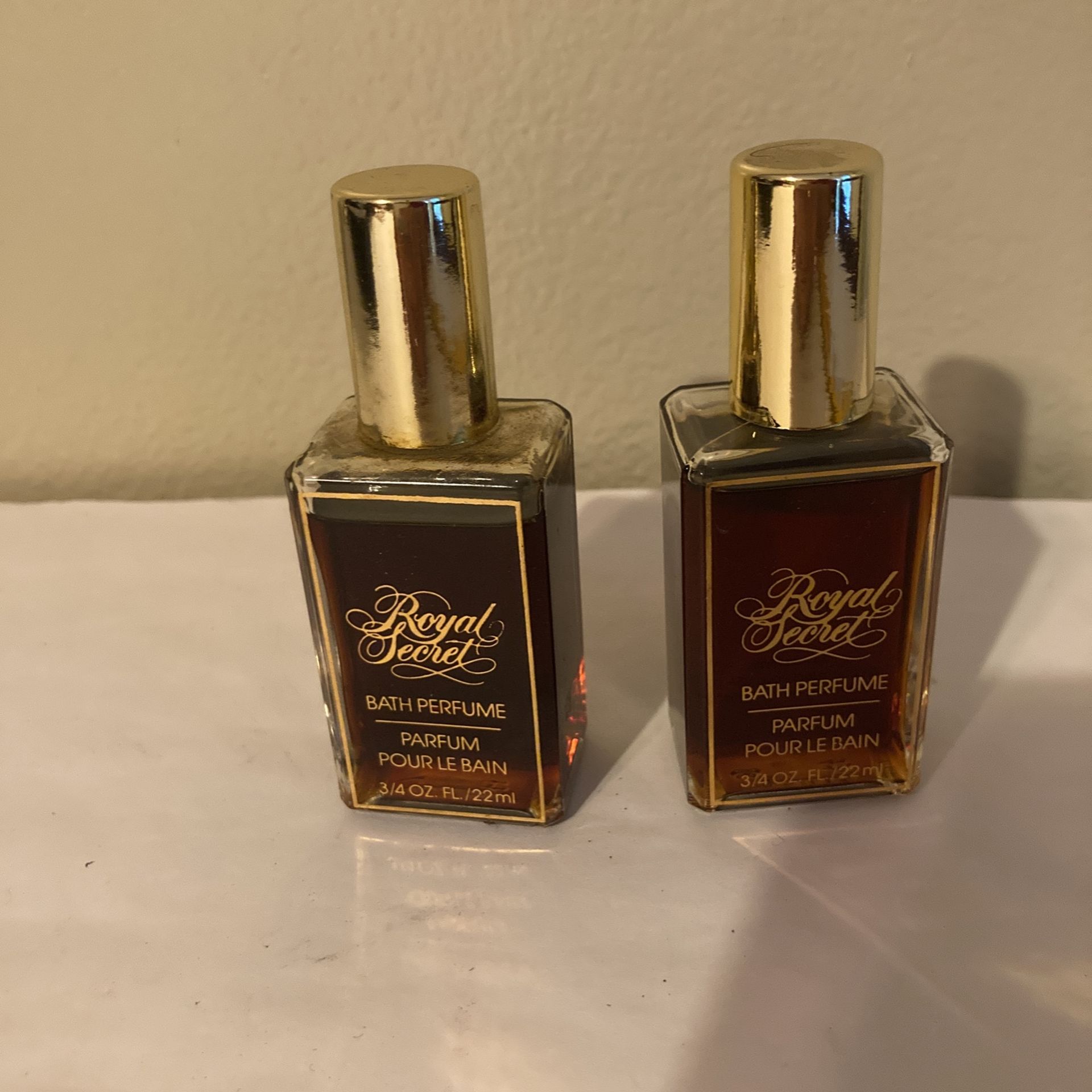 ROYAL SECRET 3/4 OZ FL/22 ML BATH PERFUME Vintage Monteil Pari