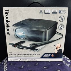 Brookstone All-In-One Home Karaoke Projector Set with Microphone