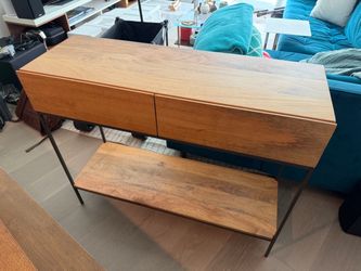 West Elm solid wood console