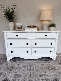 Gorgeous solid wood white long dresser