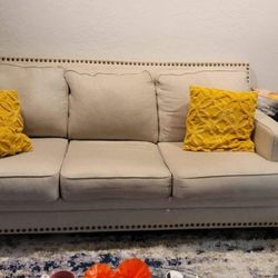Claredon Beige Sofa Couch - $350