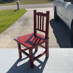 Red Wood Chair 
