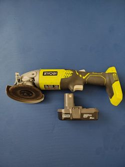 RYOBI  Angle Grinder 18v One+ 4 1/2in with Battery