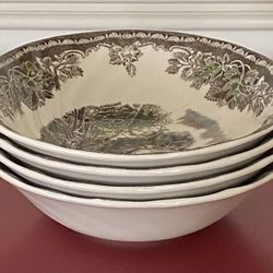 4pc Bowl Set, “The Friendly Village” By Johnson Bros. England