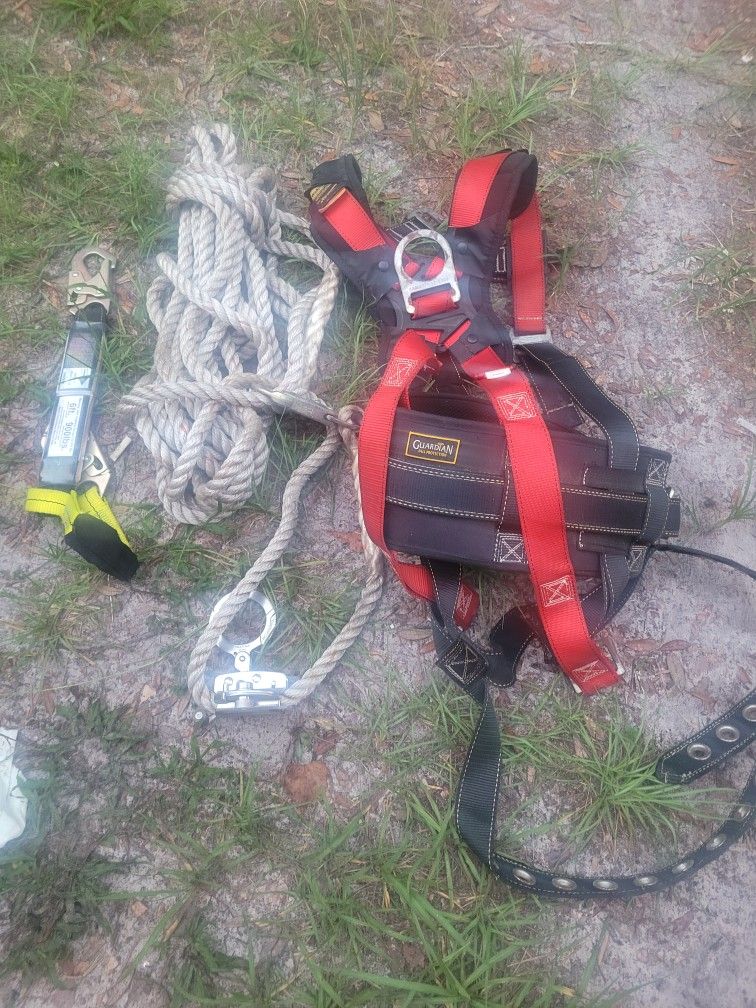 Safety Harness Rope & Clip Like New Equipment
