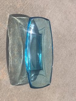 Vintage Hazel Atlas Blue Capri Rectangular Dish