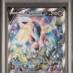 Pokemon Chilling Reign Galarian Rapidash V PSA 9