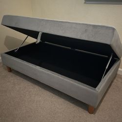Brand New Large Storage Ottoman- Gray 