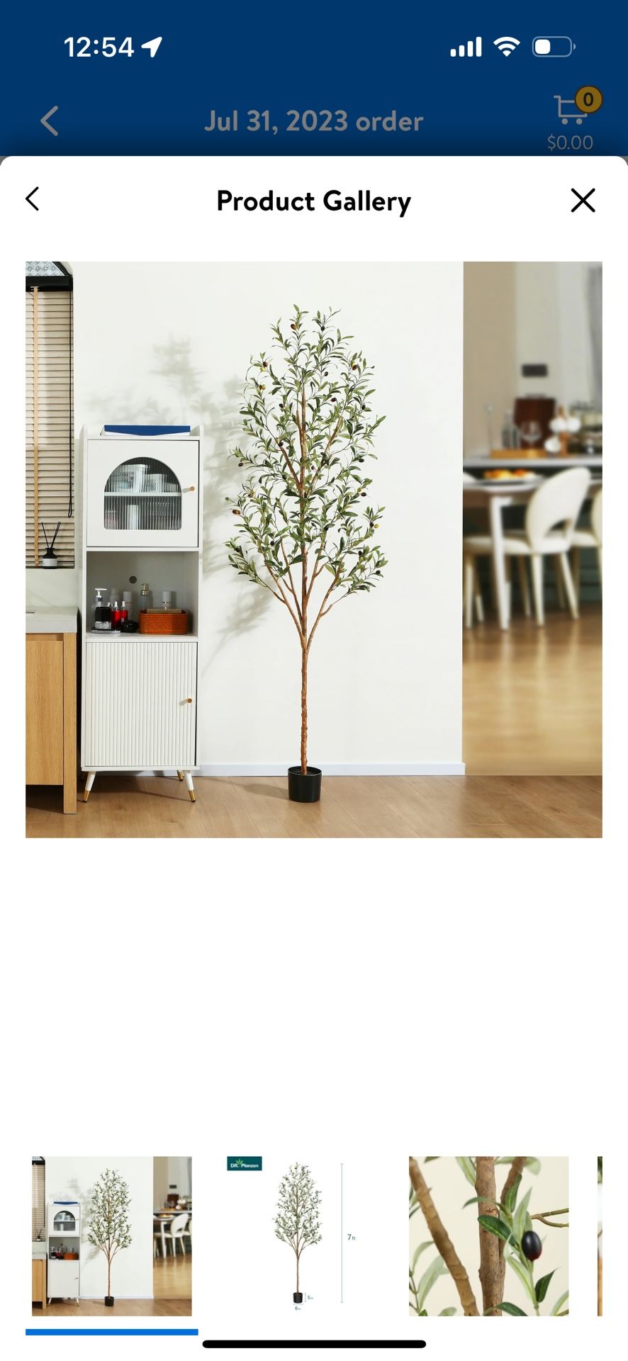 7ft Artificial Olive Plant - New 