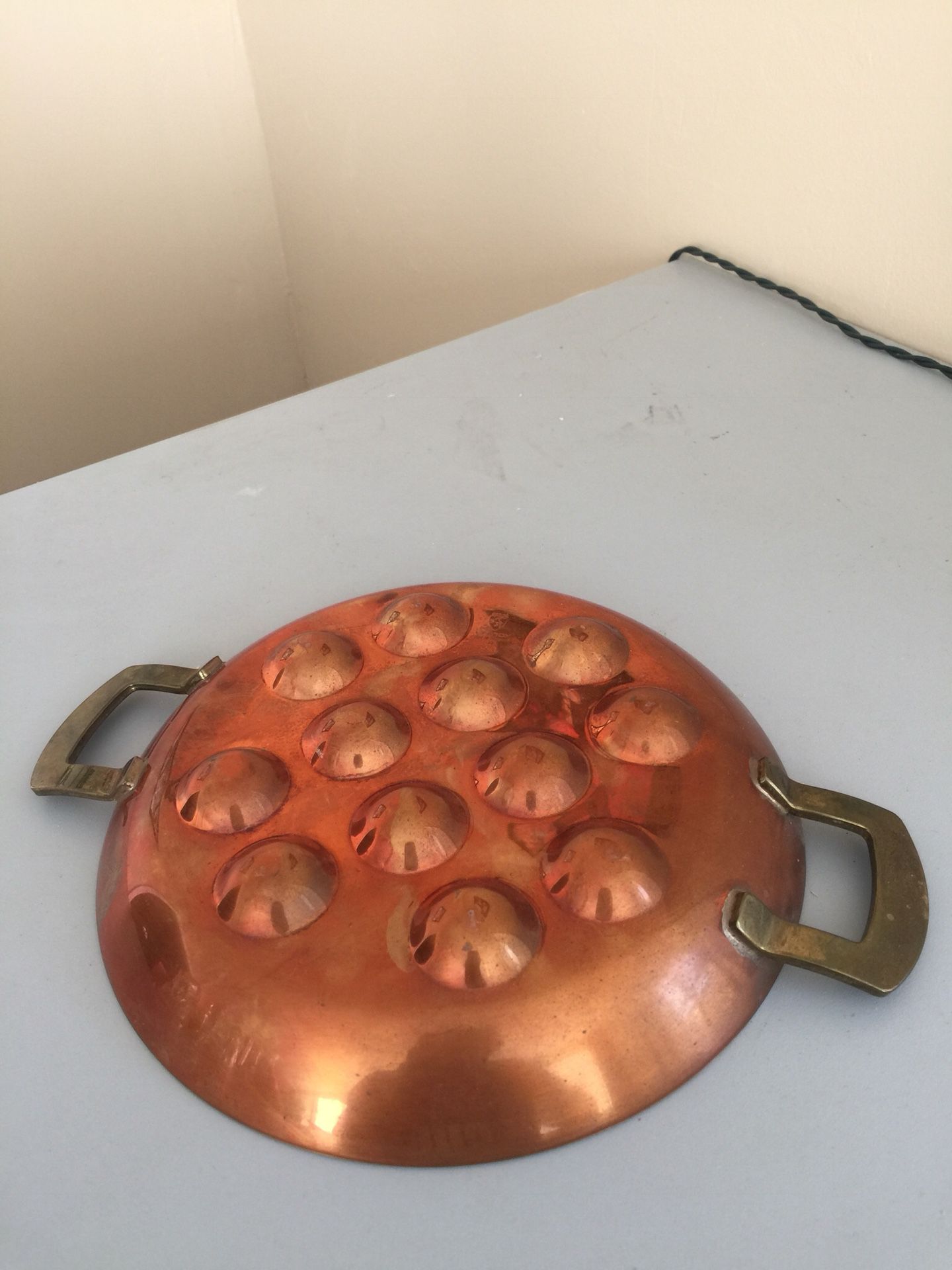 Solid copper pan made India