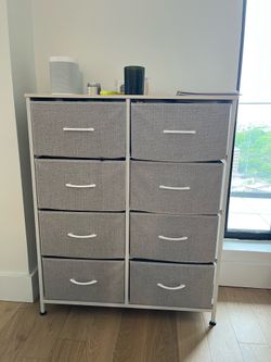8-drawer fabric dresser / storage organizer - light gray