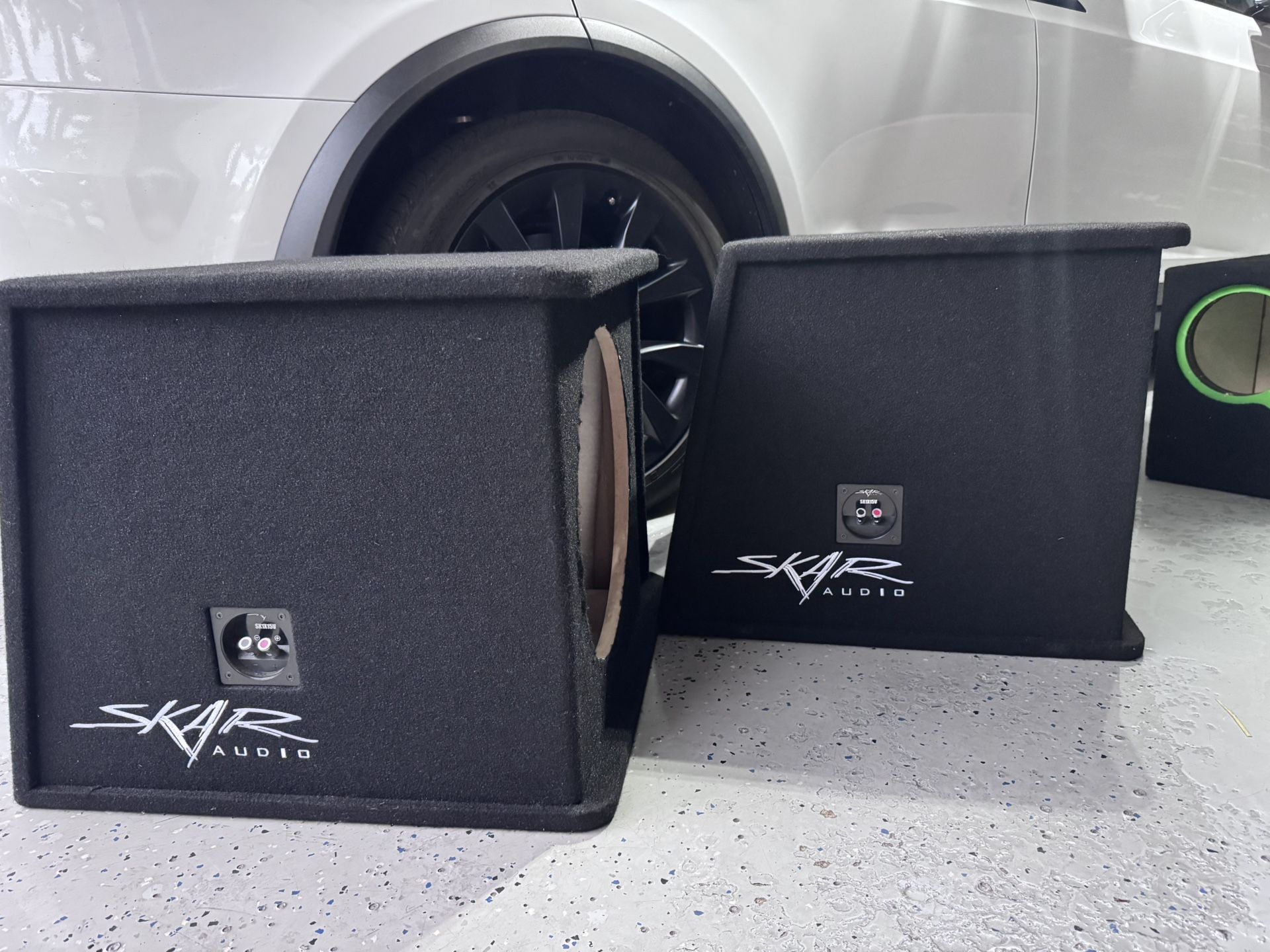 full set of 4 subwoofer enclosures (empty boxes)