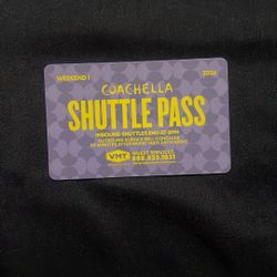 Coachella 2026 Weekend 1 Shuttle Pass 