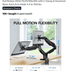 Dual Monitor Stand with Vesa Adapter
