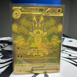 Mega Lucario EX 188/132 Mega Evolution Hyper Rare Gold Card Pokémon TCG NM-Mint