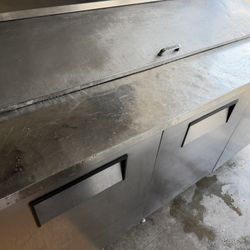 True 3 Door Commercial Cooler Prep 