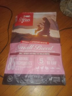 ORIJEN Grain Free, Small Breed, High Protein, Fresh & Raw Animal Ingredients Dry Dog Food, 10 lbs.