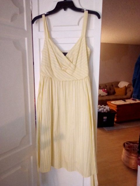 Nautica Yellow And White Dress Size 4 