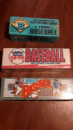 1990 factory sealed baseball cards. lots of big names in these sets