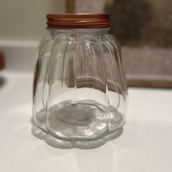 Pumpkin Glass Jar