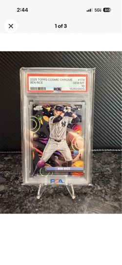 2025 Topps Cosmic Chrome Ben Rice RC PSA 10