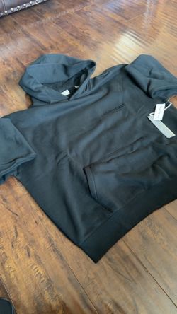 black essential hoodie