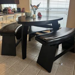 High Top Dining Room Table (Black) 