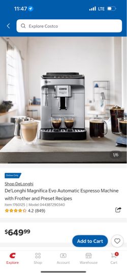 De’Longhi Magnifica Evo Espresso Machine ECAM29034SB – 90% New