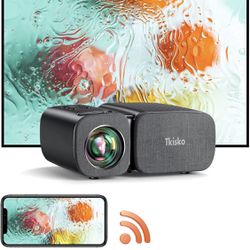 Mini Projector,8000L WiFi Portable Outdoor Projector, HD 1080P 250" Supported, Dust-Proof Small Movie Projector for Home/Outside/Gaming/Camping Phone/