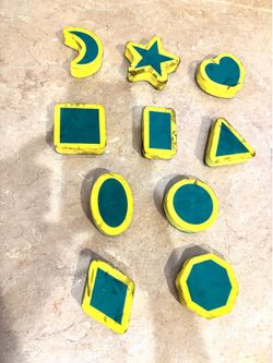 Shape ink stamps-math, art, craft, hobby, Classroom, teacher, education, scrapbook, card making