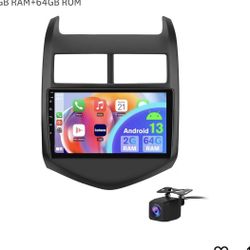 Car Stereo for Chevy Aveo Sonic 2011 2012 2013 2014 2015, 9 Inch Touchscreen Android Head Unit, Wireless CarPlay & Wired Android Auto, Backup Camera, 