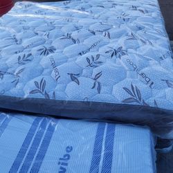 Brand New Queen Size bamoo Pillowtop Mattress Included Box Spring Free Delivery 