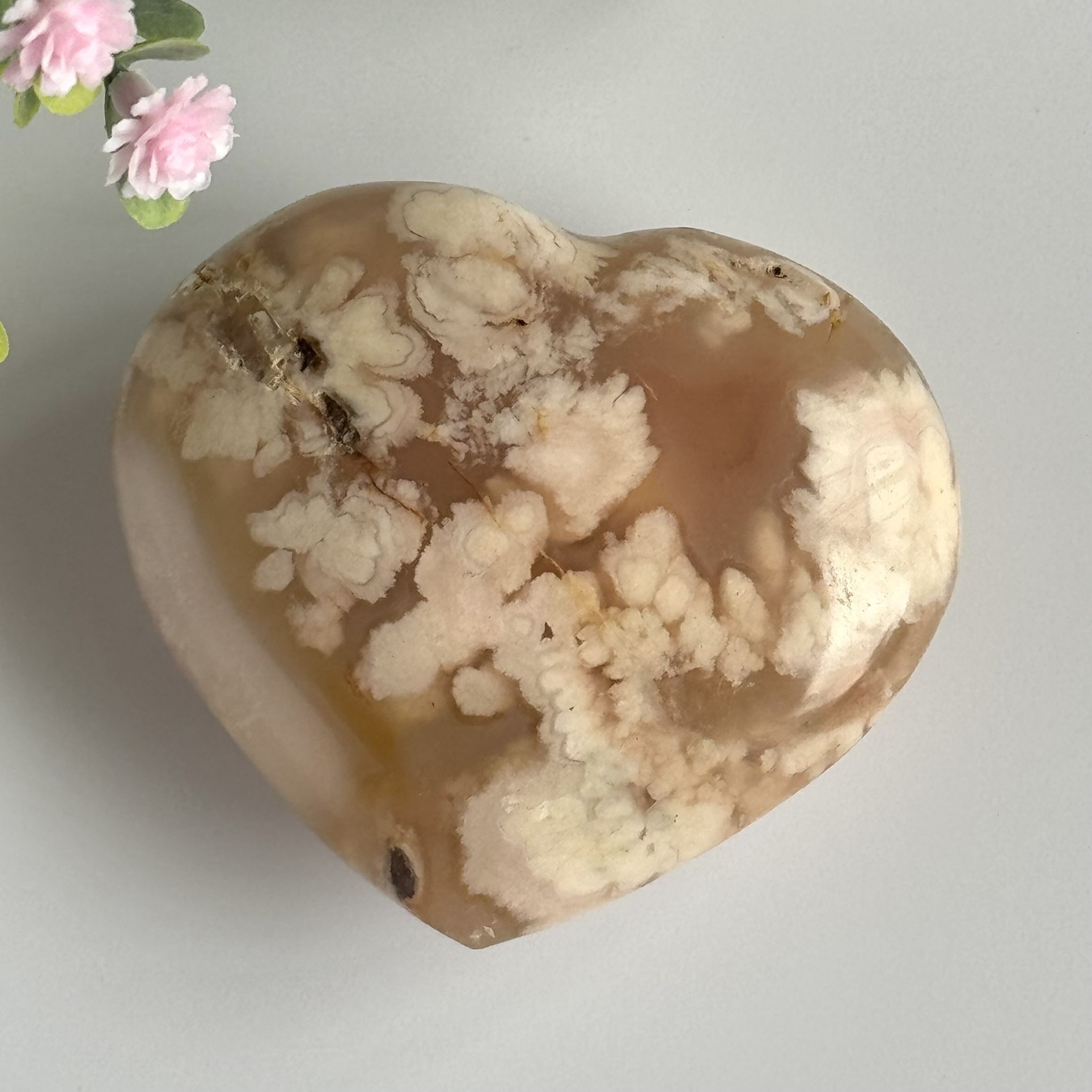 Flower Agate Heart
