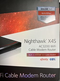 NETGEAR - Nighthawk AC3200 Wi-Fi Router with DOCSIS 3.1 Cable Modem