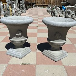 New Flower Pots Made Out Of Cement Perfect Gift 
