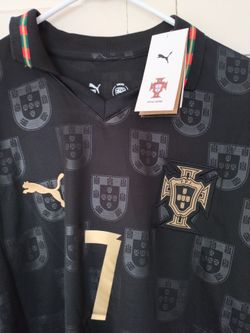 Portugal Puma Authentic Christiano Ronaldo Black Soccer Jersey