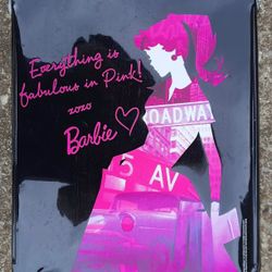 Retro Barbie Doll Case Black- Everything Is Fabulous In Pink! 2010 Mettel