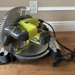 RIOBY Miter Saw With LED Cutline Indicator With Blade