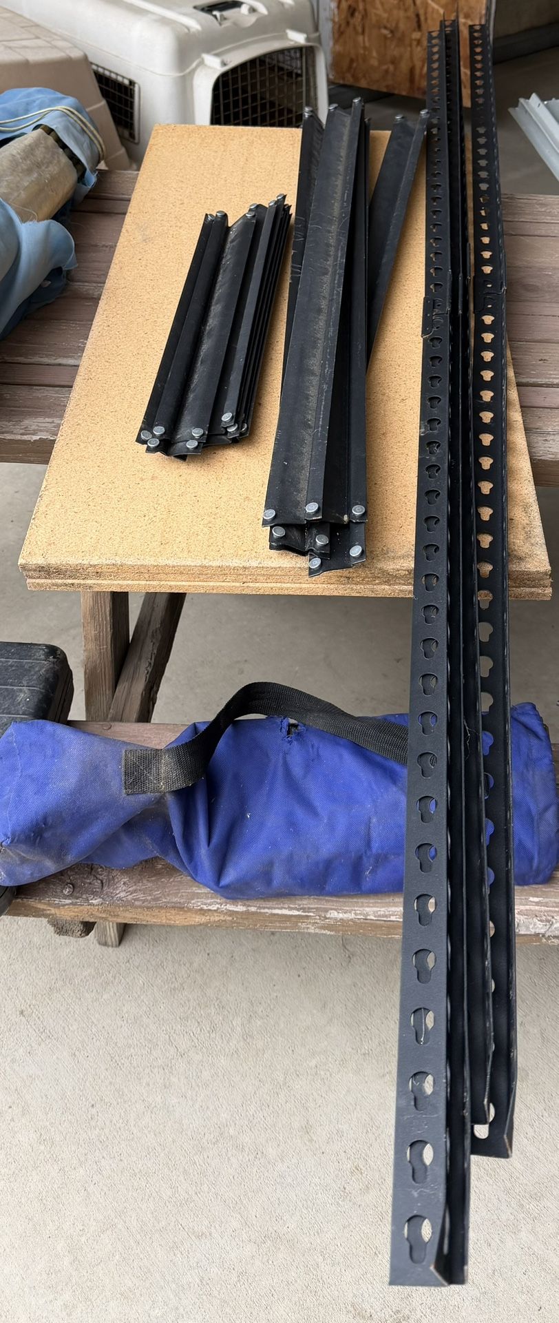 Metal And Wood Shelves 