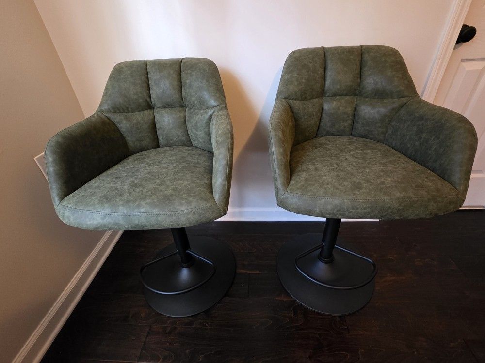 Set Of 2 Bar Adjustable Bar Stools