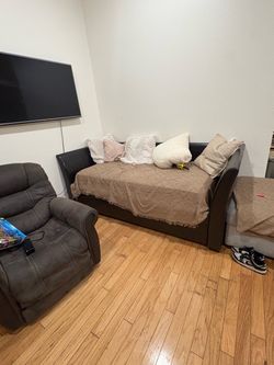 Daybed/Trundle Bed with Top Mattress