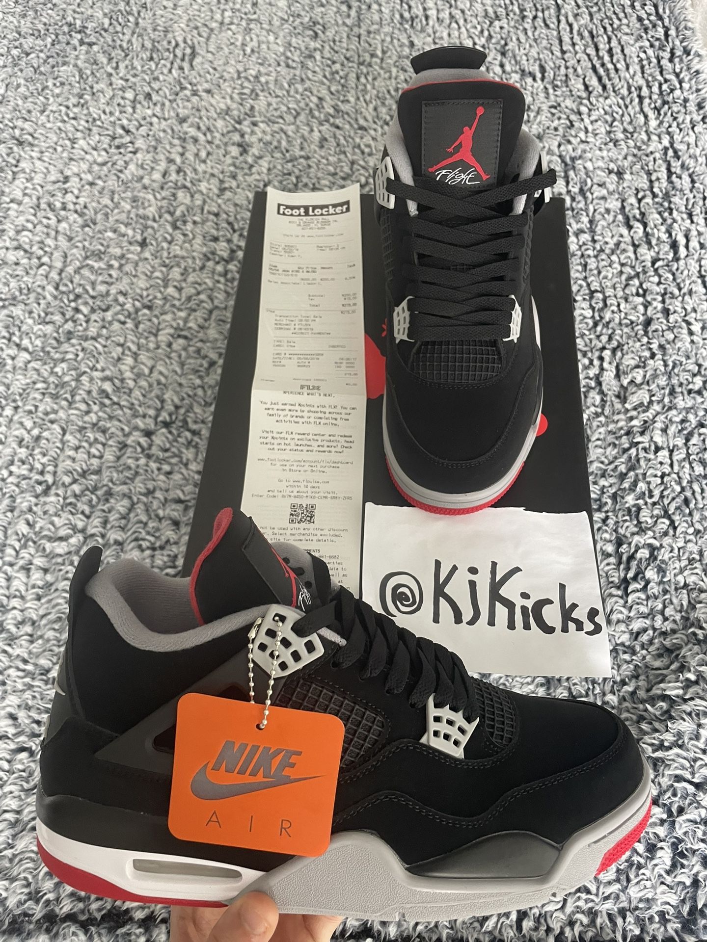 Air Jordan 4 Retro OG 'Bred' 2019