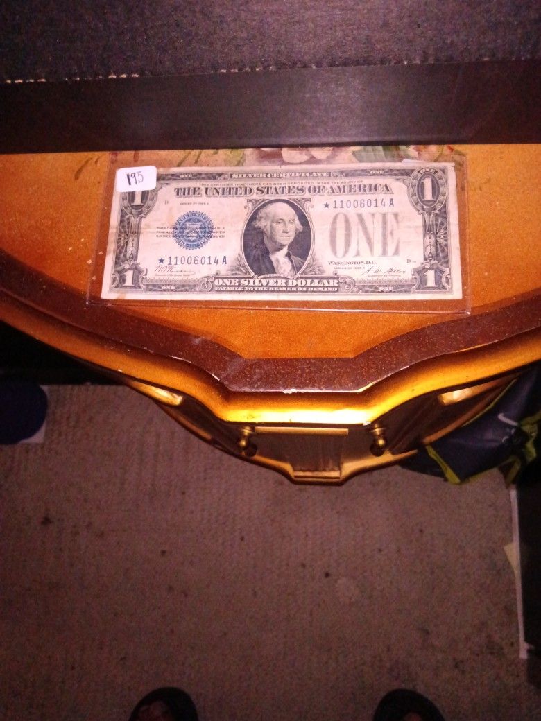 Solid Star ✨ Funny Back $1 Silver Certificate