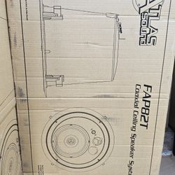 Atlas Sound Fap82t Ceiling Speakers New 