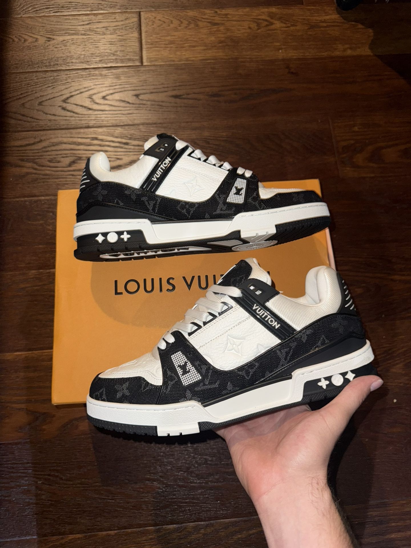 LV Sneakers, Black And White, Brand New Size 10US