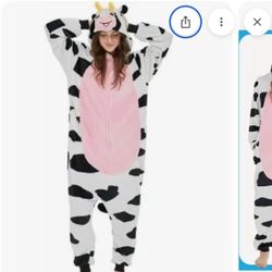 2  Animal Onesies: White Tiger And Cow  Costumes Fun For Teens